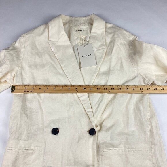 NWT Everlane The Linen Double Breasted Blazer Women's Size 2 - Picture 13 of 16